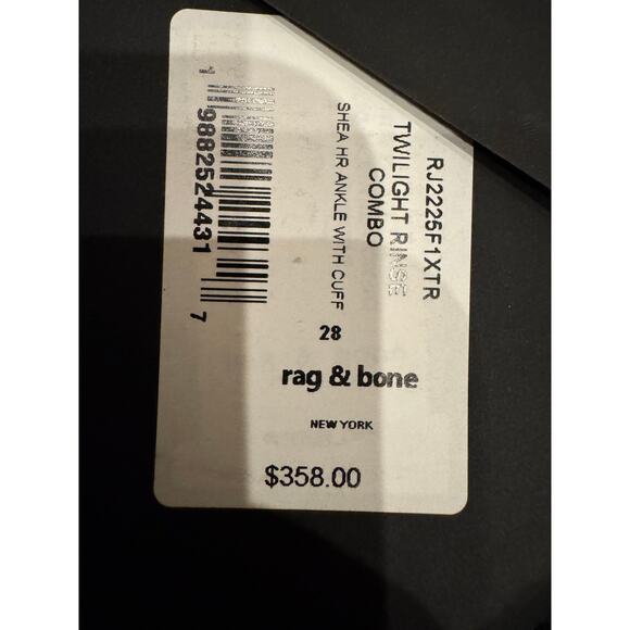 Rag & Bone Shea Cuffed High Waist Straight Leg Jeans - 28 - Picture 5 of 8